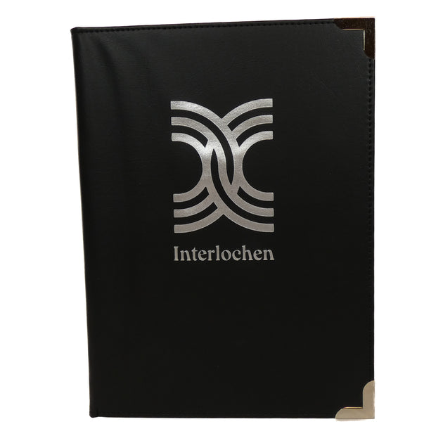 Interlochen Classic Padfolio Black w/ Silver Corners Interlochen