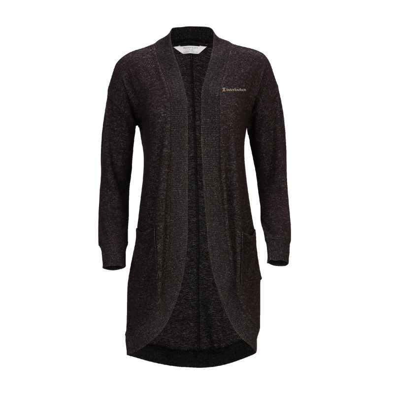 Long Black Heather sweater with pockets