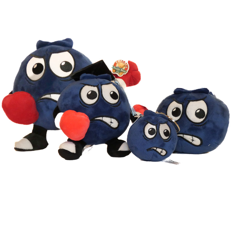 Four Plushies Fighting Blueberry Family 