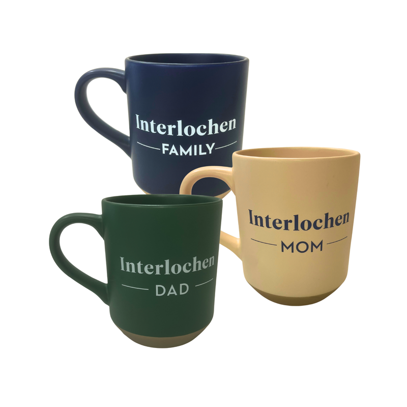 3 mugs on white background