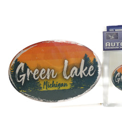 Sunset Pine Green Lake Decal