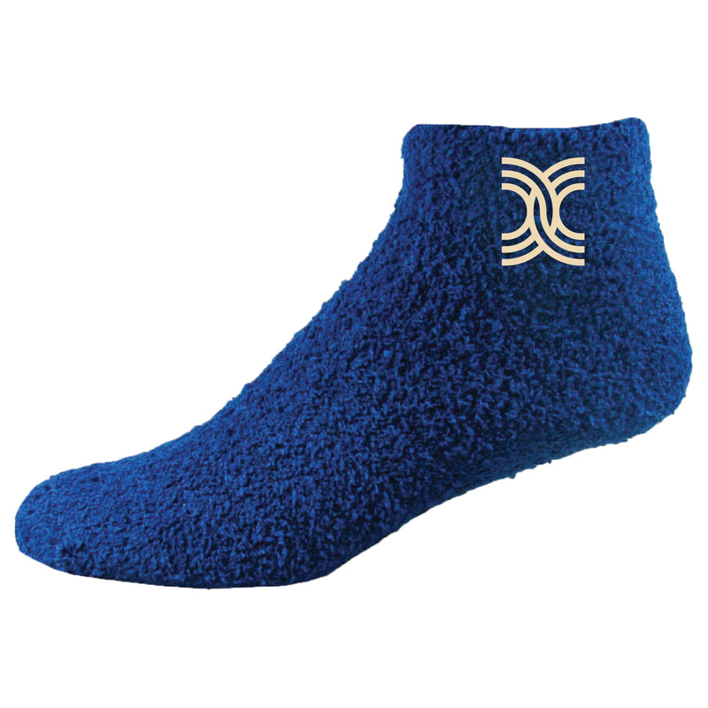Interlochen Logo Royal Fuzzy Socks