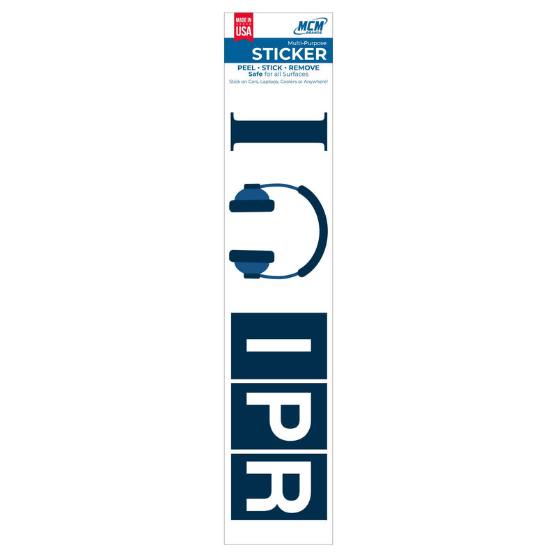 I Listen to IPR Car Decal
