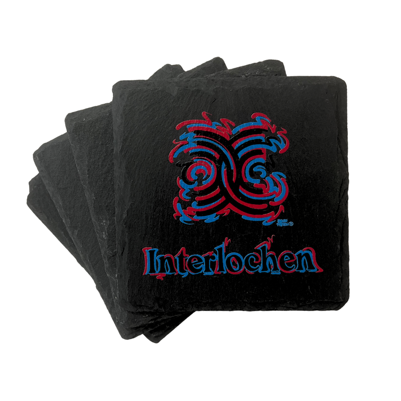 Justin Patten Art Slate Coasters 4 pk
