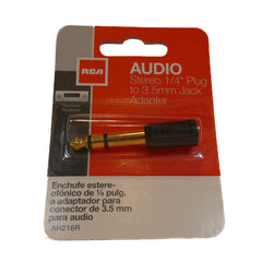 RCA Audio Stereo 1/4 Plug to 3.5mm Jack Adapter