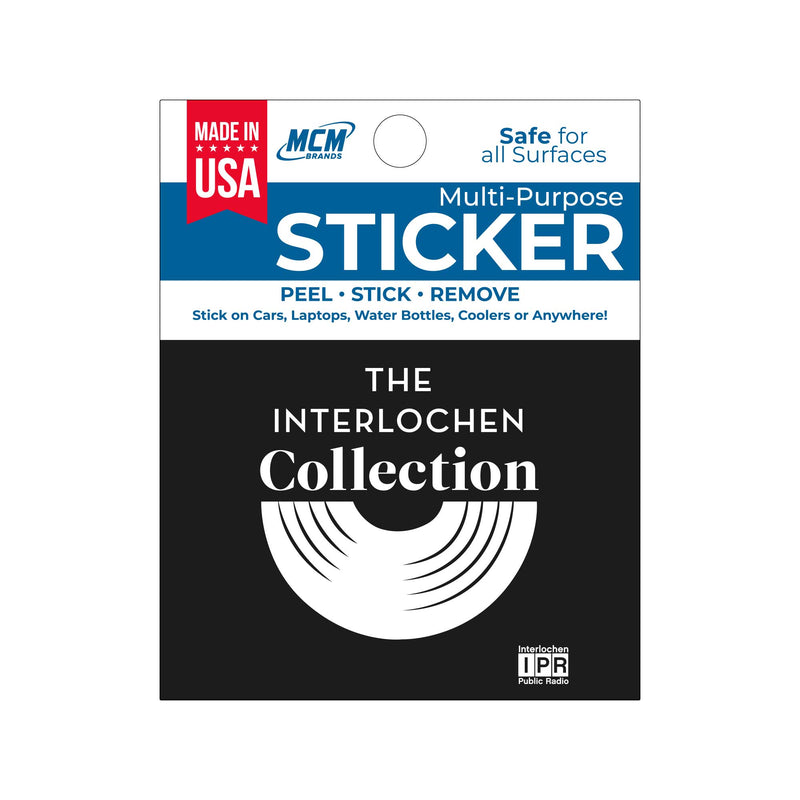 IPR sticker: Black and while with THE INTERLOCHEN COLLECTION logo. IPR logo