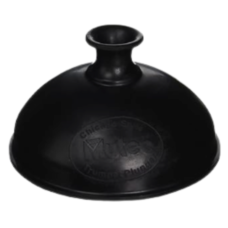 Black Trumpet plunger on a white background