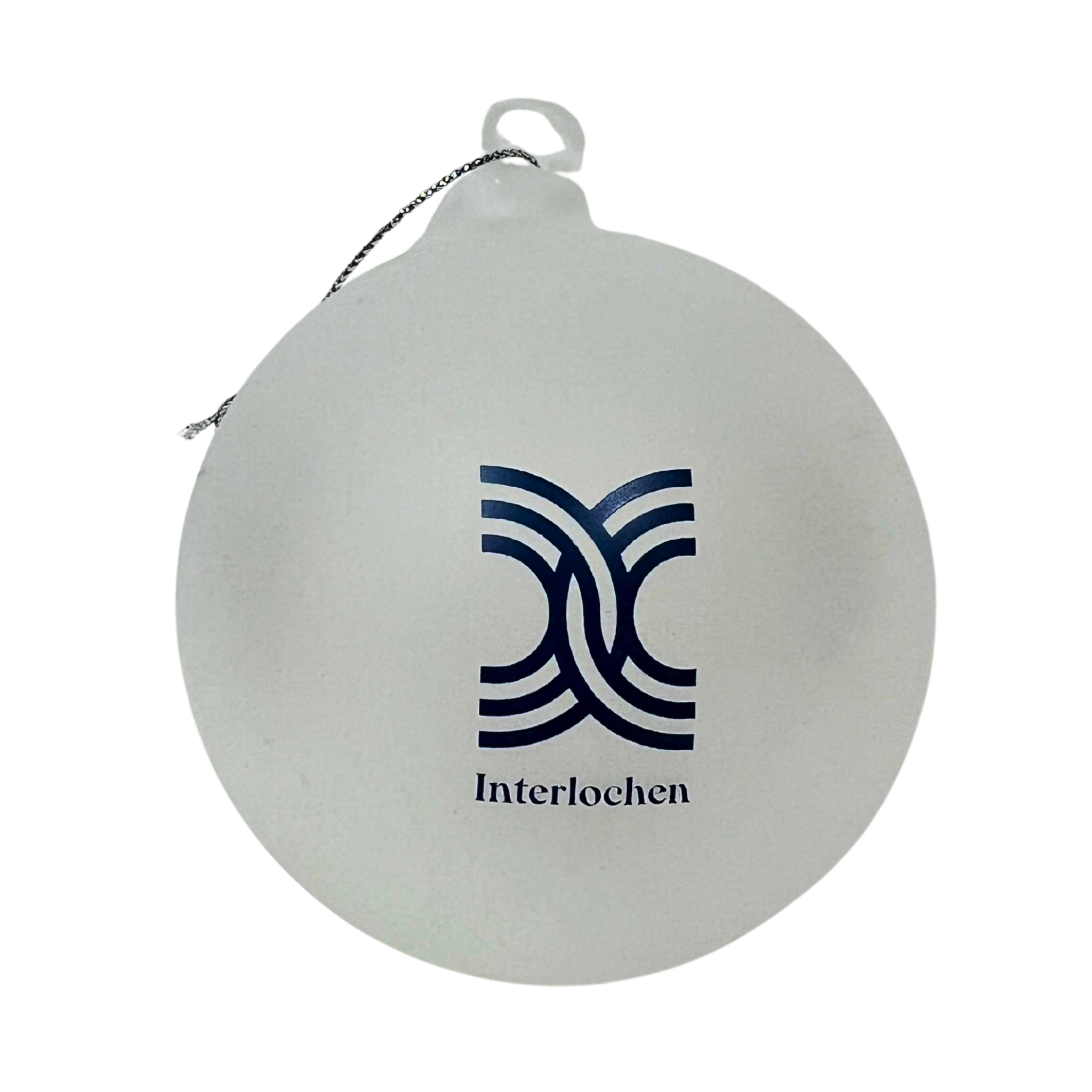 Interlocken Sign Interlochen Logo hand Blown Glass Ornament | Interlochen Scholarshop