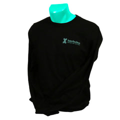 Bella + Canvas Black Long Sleeve Tee Green Lake Logo